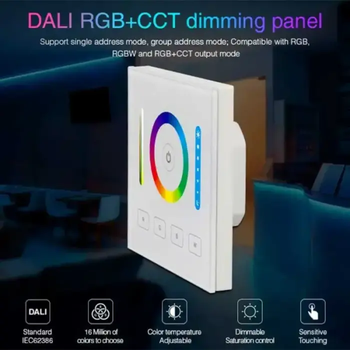 Smart panel controller for colour changing garden lights