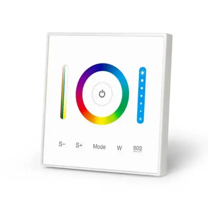 Smart panel controller for colour changing garden lights