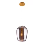 Smoked glass single pendant light