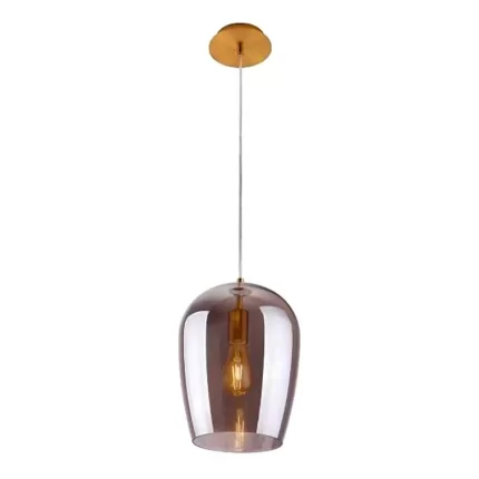 Smoked glass single pendant light