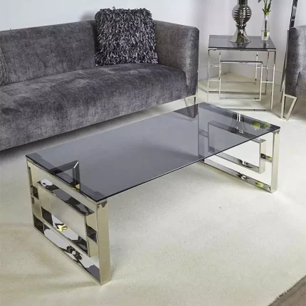 Smoked Glass Coffee Table 120CM