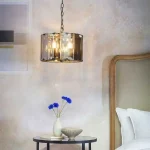 Smoked Glass Frame Ceiling Pendant Light