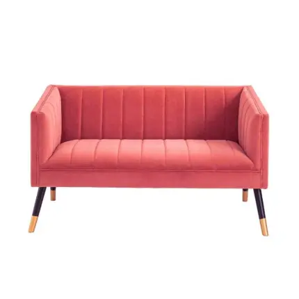 Solid Wood Legs Pink Sofa