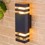 Square Black Outdoor Wall Light