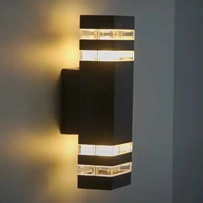 Square Black Outdoor Wall Light