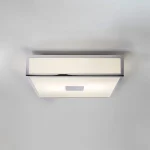 Square Chrome Bathroom Ceiling Light