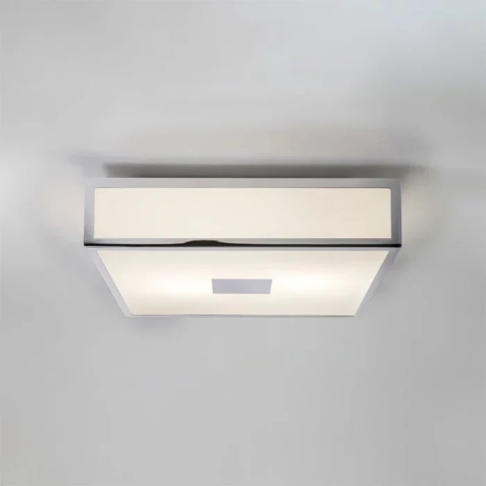 Square Chrome Bathroom Ceiling Light