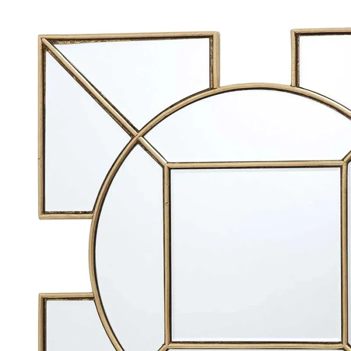 Square Gold Decorative Mirror