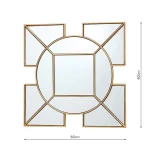 Square Gold Decorative Mirror