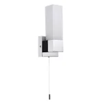 Square Opal Glass Bathroom Wall Light