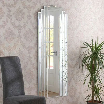 Tall Slim Lines Art Deco Mirror