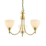 Traditional pendant ceiling light in antique brass finish