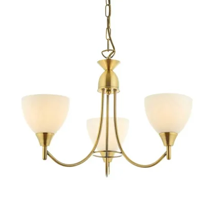 Traditional pendant ceiling light in antique brass finish