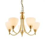 Large traditional pendant ceiling light in antique brass finish