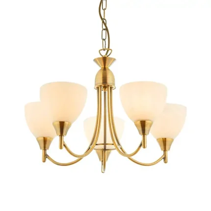 Large traditional pendant ceiling light in antique brass finish