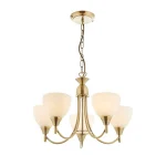 Large traditional pendant ceiling light in antique brass finish