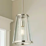 Traditional Style Seeded Glass Pendant Light