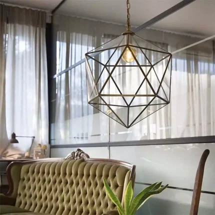 Transparent Glass Sheet Pendant Light