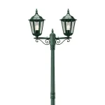 Twin Head Lamp Post Light Green