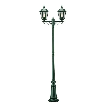 Twin Head Lamp Post Light Green