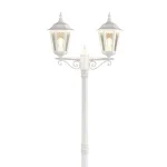 Twin Head Lamp Post Light White