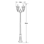 Twin Head Lamp Post Light White