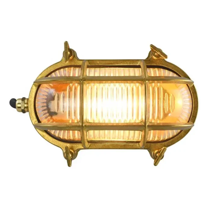 Vintage Brass Outdoor Wall Light