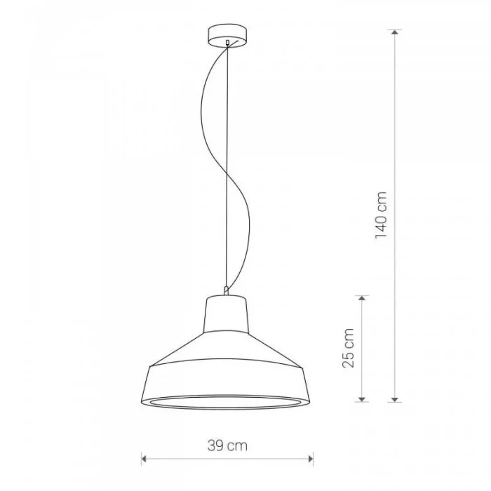 Pendant light in white, made from gypsum material