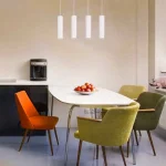 White Metal Tabular Pendant Light