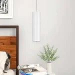 White Metal Tabular Pendant Light