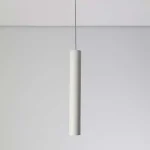 White Metal Tabular Pendant Light