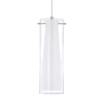 White Pendant Light With Clear Glass Shade