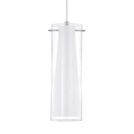 White Pendant Light With Clear Glass Shade