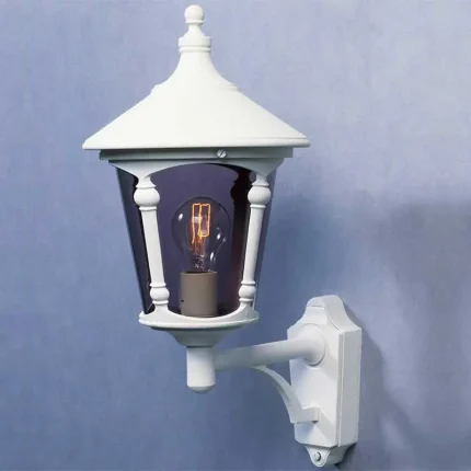 White Round Lid Outdoor Wall Light