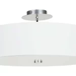 Ceiling pendant light with white shade