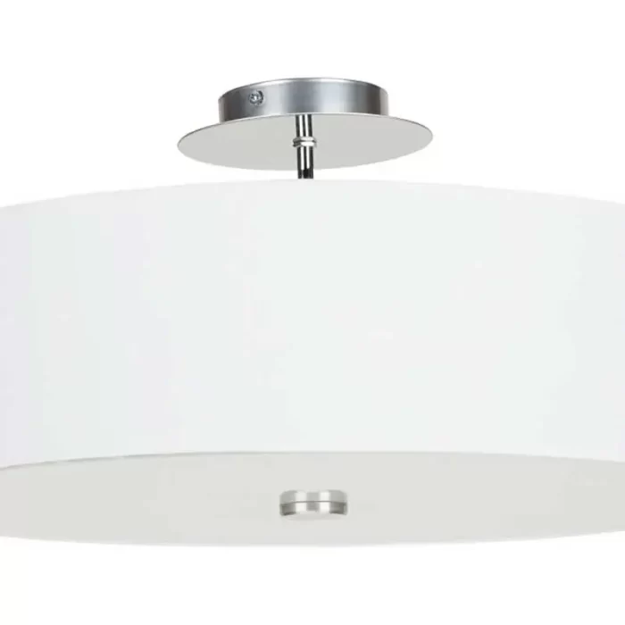 Ceiling pendant light with white shade