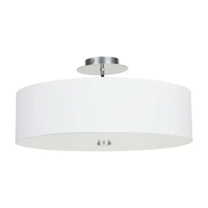 Ceiling pendant light with white shade