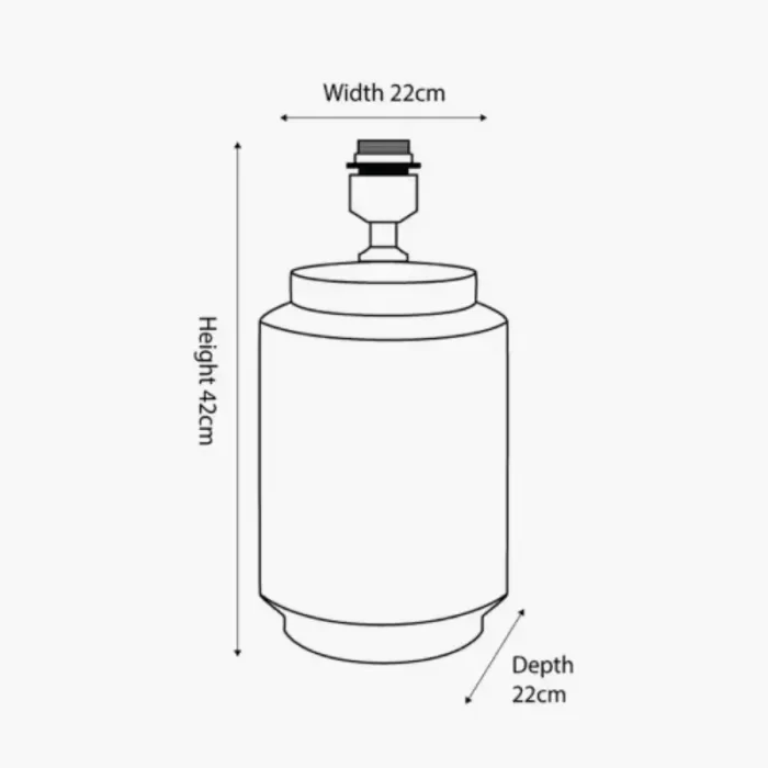 Black and White Tall Table Lamp Specifications