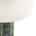 Green Marble and Gold Metal Table Lamp