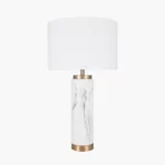 Marble Effect Ceramic Tall Table Lamp