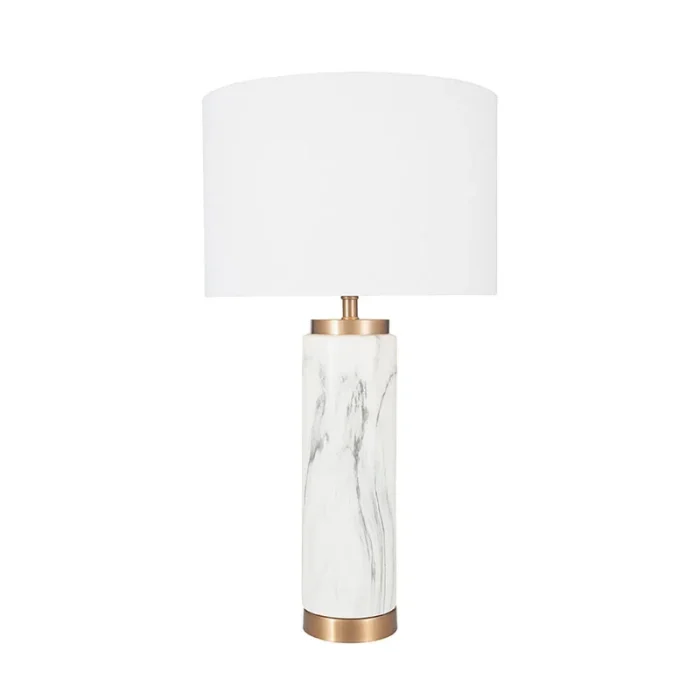 Marble Effect Ceramic Tall Table Lamp