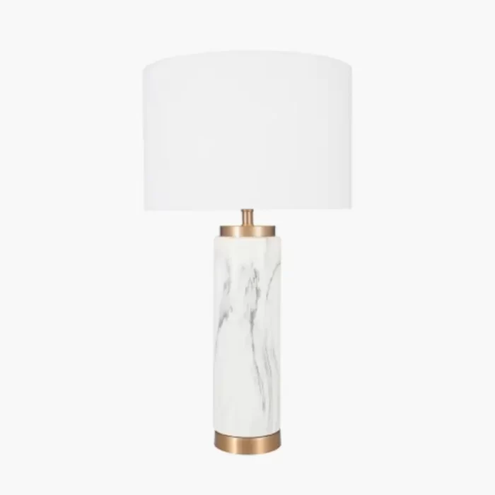 Marble Effect Ceramic Tall Table Lamp