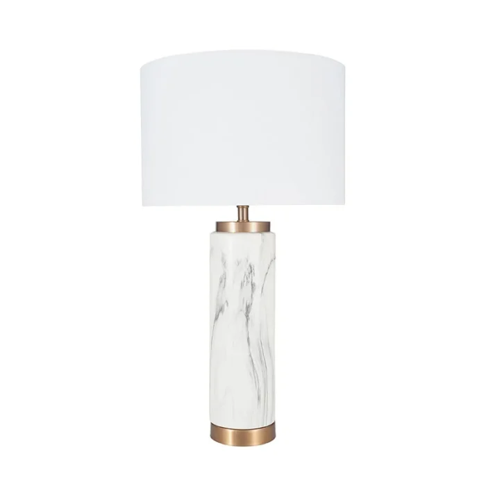 Marble Effect Ceramic Tall Table Lamp