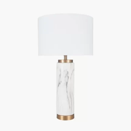 Marble Effect Ceramic Tall Table Lamp