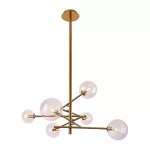 Modern Brass Ceiling Glass Pendant Light