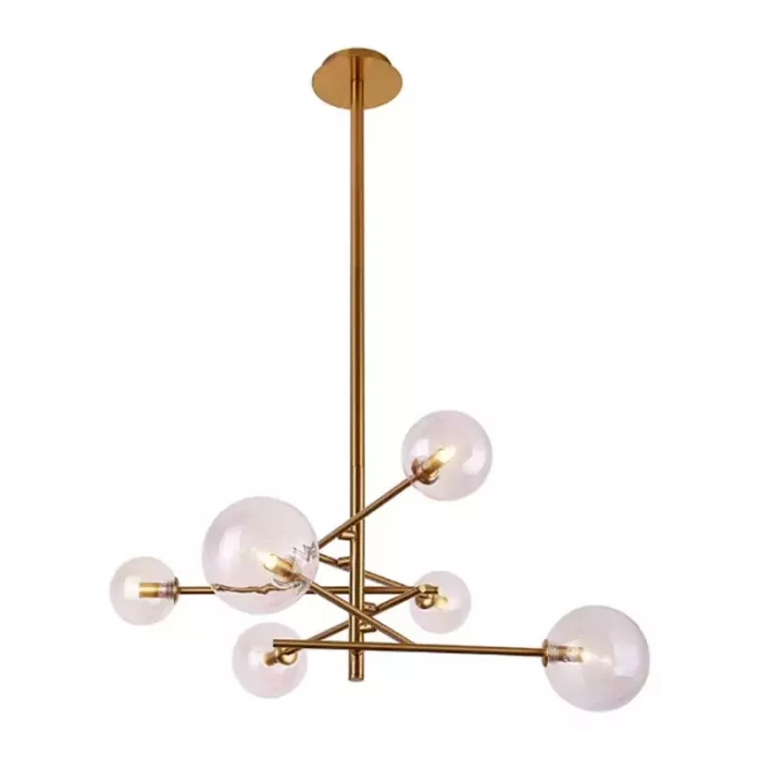 Modern Brass Ceiling Glass Pendant Light