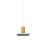 Satin Brass Finish White Pendant Light