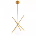 Satin Brass White Glass Pendant Light