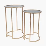 Set of 2 Antique Gold Nest Tables