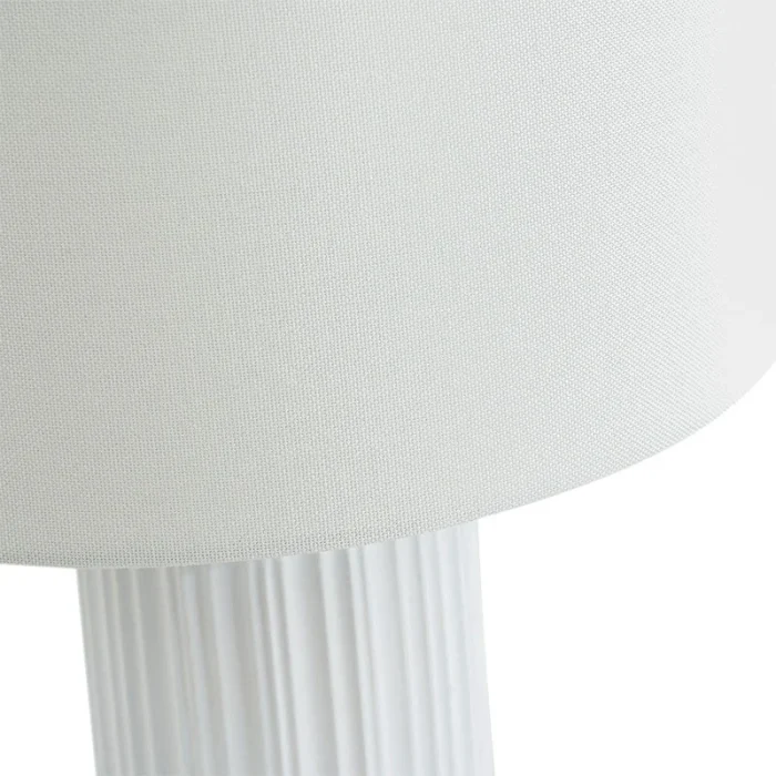 White Ceramic Gold Metal Table Lamp